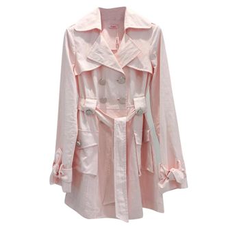 Blumarine Pink Trench Coat Size S