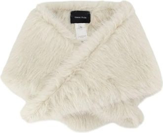 Simone Rocha Foulard in finta pelliccia con decorazioni - - Accessories - Donna - Beige - ONE SIZE