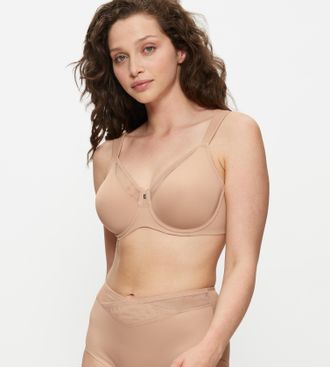 Triumph Minimizer-BH TRIUMPH True Shape Sensation, Damen, Gr. 100, Cup D, beige (smooth natur), Jersey, Obermaterial: 65% Polyamid, 26% Elasthan (LYCRA), 9% P