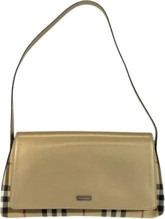 Burberry Pre-owned Shoulder Bags, female, Beige, Size: ONE SIZE Pre-owned Canvas Crossbody Bag