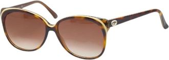 Gucci Pre-owned Accessories, female, Brown, Size: ONE SIZE Pre-owned Plastic Sunglasses