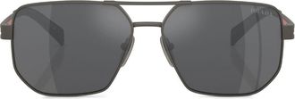 Prada Linea Rossa sunglasses - men - Metal - 59 - Grey