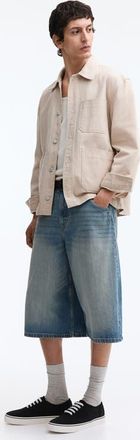 H&M Baggy Denim Shorts in Denim Blue at Nordstrom, Size 31