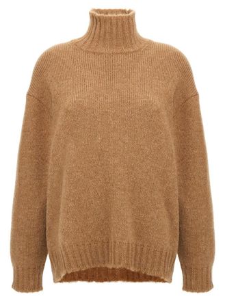 Jil Sander Beige High neck sweater