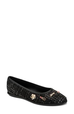 Karl Lagerfeld Vadelle Tweed Ballet Flat in Black at Nordstrom, Size 6.5