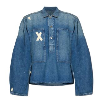 Maison Margiela Heren, Overhemden, Blauw, Maat: S Denim