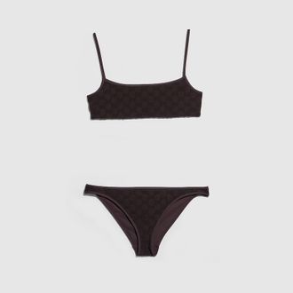 Gucci GG Stretch Jersey Bikini, Brown, Ready-to-wear