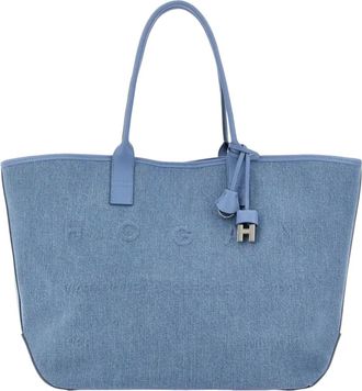 Hogan Tote Bags, female, Blue, Size: ONE SIZE Address Shopping Media