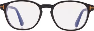 Tom Ford Blue Light Block Oval Mens Eyeglasses FT6169-B 001 51