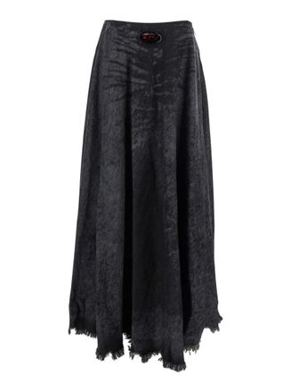 Diesel Grey Solid Maxi Skirt