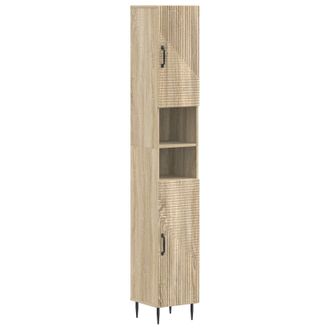 vidaXL Armario De Ba&ntilde;o Con Estante Abierto Haarlem Roble Sonoma Vidaxl