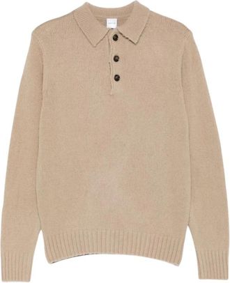 Aspesi Polo shirt van katoen met parelmoeren knopen - Heren - Polos - Beige - XL - Katoen - Tops