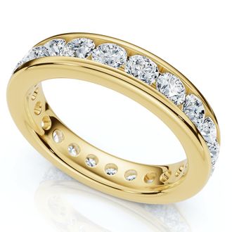 Pompeii3 1 1/2Ct Channel Set Diamond Lab Grown Eternity Wedding Ring 14k Gold or Platinum