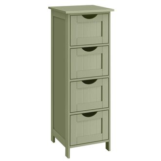 Vasagle Armario del ba&ntilde;o de 30 x 30 x 82 cm de color verde laurel