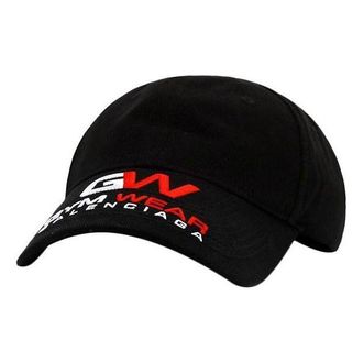 Balenciaga (WMNS) Balenciaga Gym Wear Cotton Baseball Cap Black 623903-310B2-1000