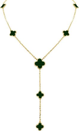 Italian Gold, Inc 14K Malachite Lariat Necklace