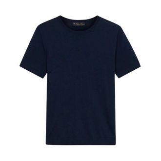 Brooks Brothers Cotton Knit Top - Dames - Ronde hals truien - Blauw - XS - Katoen - Truien & Vesten