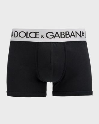 Dolce & Gabbana Men & apos;s Cotton Waistband-Logo Boxer Briefs