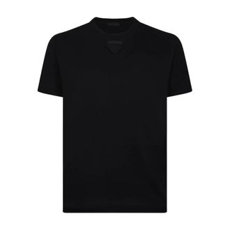 Prada T-Shirts, male, Black, Size: XL Short-Sleeve T-Shirt