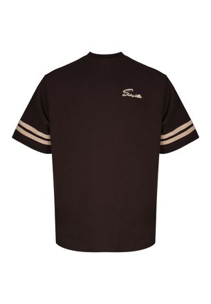 Siksilk T-Shirt SIKSILK Siksilk T-Shirt Script, Herren, Gr. XL, braun, Obermaterial: 100% Baumwolle CO., Shirts T-Shirt