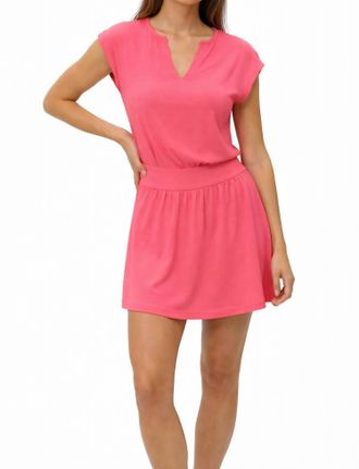 Michael Stars Sammi Flare Mini Dress In Dragonfruit