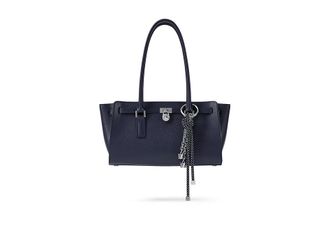 Michael Kors Hamilton Moderne Small East West Shoulder Tote Handbags Dress Blues : MD, Leather