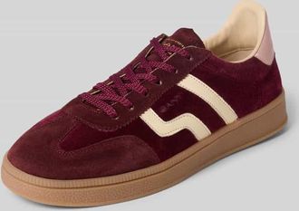 GANT Sneaker aus Leder mit Schn&uuml;rung Modell Cuzima in Bordeaux, Gr&ouml;&szlig;e 41