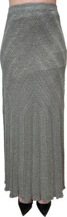 Twinset Twin-set Skirts - Dames - Maxi Rokken - Groen - M - Leer - Rokken