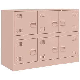 Berkfield Home Sideboard Pink 99x39x73 cm Steel | Size: 99 x 39 x 73 cm