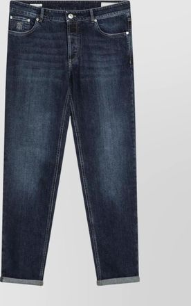 Brunello Cucinelli denim trousers washed effect