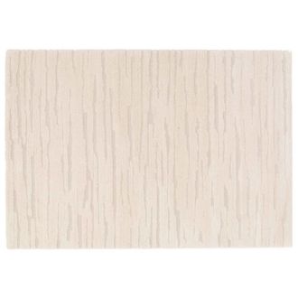 Oviala Alfombra de pelo corto con estampado liso crudo 160 x 230 cm