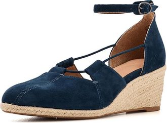 Gentle Souls Ori Womens Wedge Shoes Navy Suede : 8.5 M