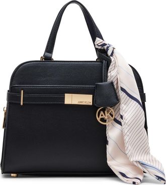 Anne Klein Medium Satchel with Scarf in Black at Nordstrom Rack