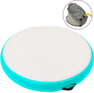 vidaXL Esterilla Inflable De Gimnasia Y Bomba Pvc Verde 100x100x10 Cm Vidaxl