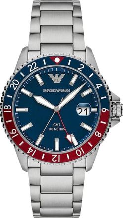 Emporio Armani World Explorer GMT Dual Time Horloge - Heren - Horloges - Blauw - ONE Size - Accessoires