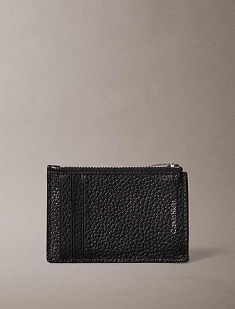 Calvin Klein Leather RFID Cardholder with Zip