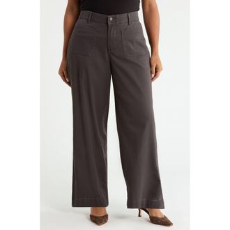 Wit & Wisdom Emma Wide Leg Jeans in Espresso at Nordstrom, Size 14W