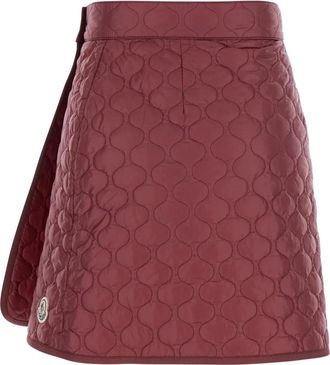 Moncler Minigonna con logo - Rosso