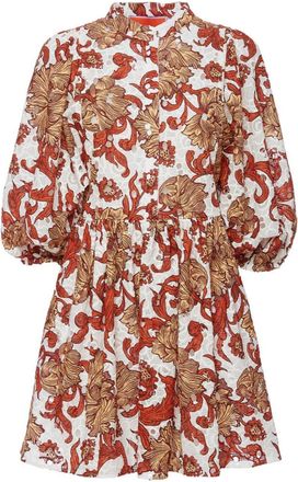 La DoubleJ botanical-print poplin dress - women - Cotton - S - Red