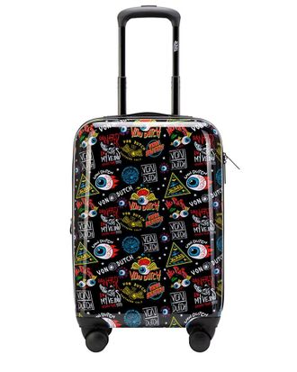 Von Dutch Jax Black 20In Expandable Hardside Spinner Carry-On Suitcase