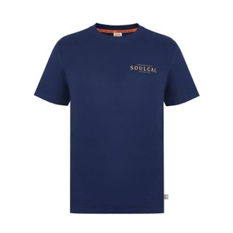 SoulCal&Co SoulCal Heren T-shirt met rugprint (Marine)