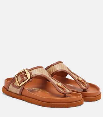 Birkenstock Sandalias Gizeh tejidas con piel