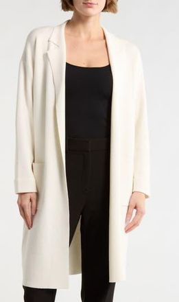 Max Studio Patch Pocket Long Cardigan in Cream at Nordstrom Rack, Size X-Small