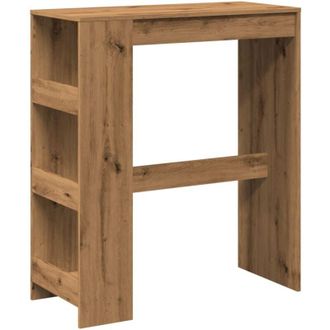 vidaXL Bar Table with Racks Artisan Oak 90x40x103.5 cm Engineered Wood Vidaxl