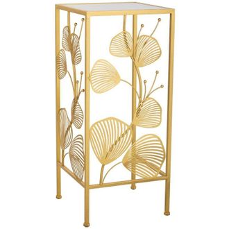 Wanderlust Deco Wanderlust Deco - Mesa Esquinera Cuadrada De Metal Dorado 31x31x71