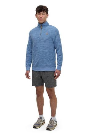 tentree Powell 1/4 Zip in Lakeside/timber Flash Stripe at Nordstrom, Size Xx-Large