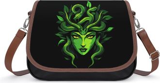 Generic Medusa Greek Mythology Gothic Small Womens Crossbody Bags Shoulder Handbag with Adjustable Strap for Travel