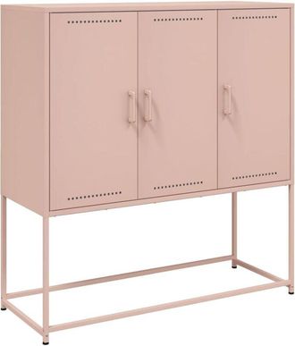vidaXL Highboard Pink 100.5x39x107 cm Steel Vidaxl