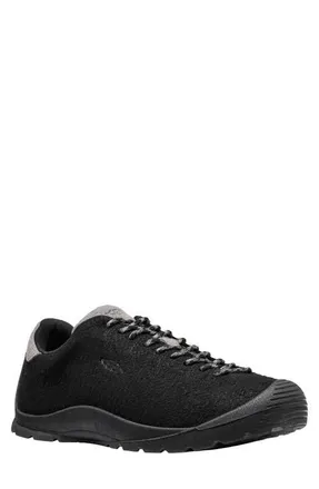 Keen Jasper KM Lite Faux Leather Sneaker in Black/steel Grey at Nordstrom, Size 10.5