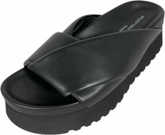Patrizia Bonfanti Dreamer Dames Zwarte Sandaal - Dames - Sleehakken - Zwart - 36 EU - Leer - Schoenen